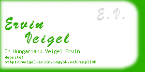 ervin veigel business card